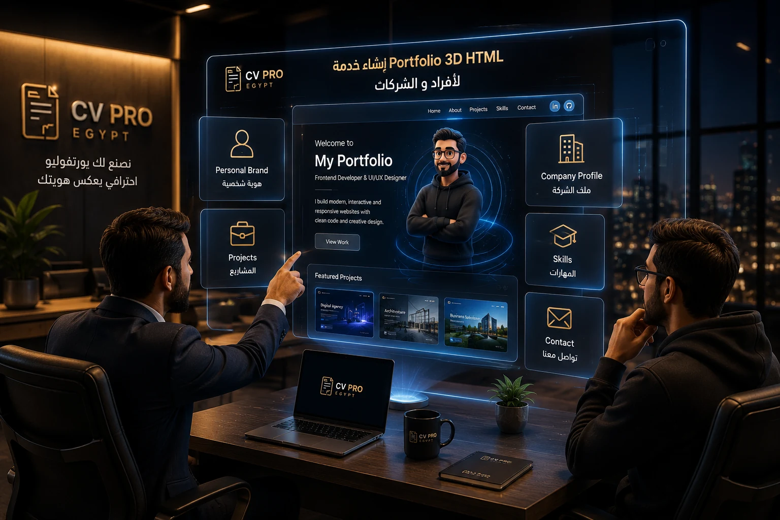 بورتفوليو احترافي للأفراد والشركات — إنشاء portfolio مصر والخليج
